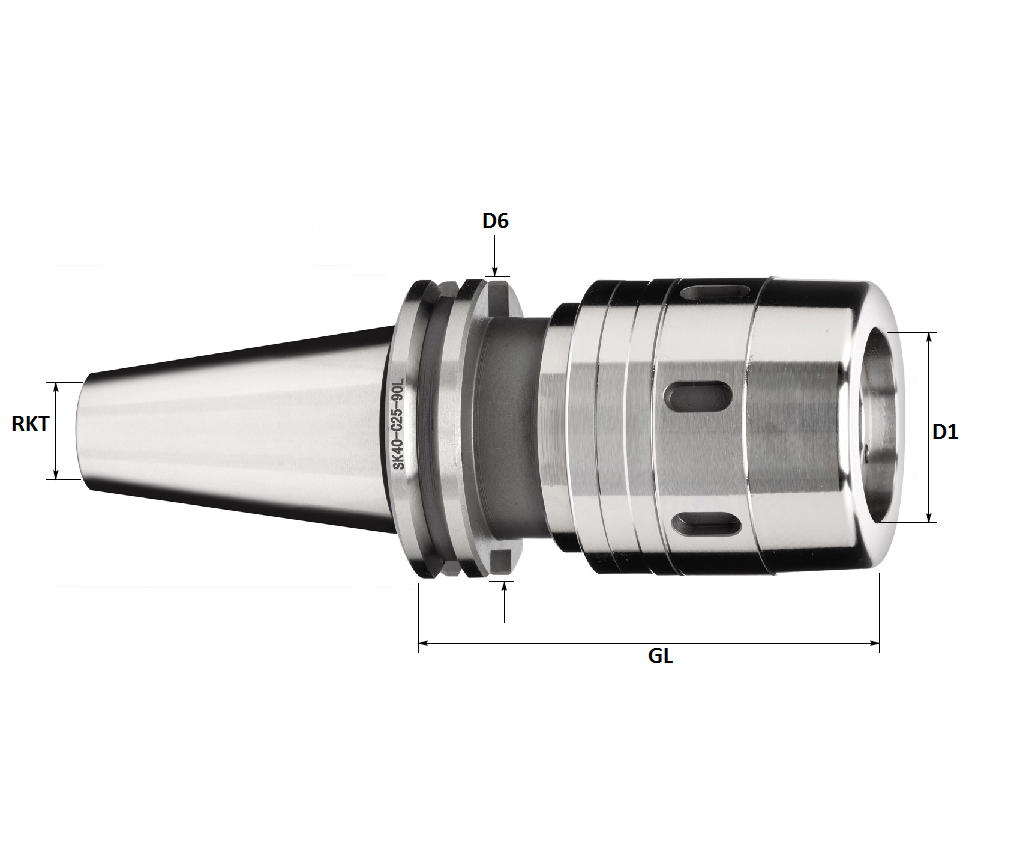 DV40 32mm Collet Power Milling Chuck Holder Standard Accuracy